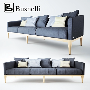 Modern Busnelli Sofa-Life: Stylish and Comfortable 3D model image 1 