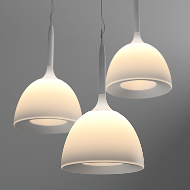 Elegant Castore Calice Pendant Light 3D model image 1 