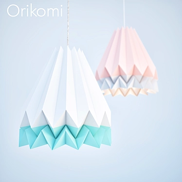 Title: Elegant Orikomi Paper Origami Pendant 3D model image 1 