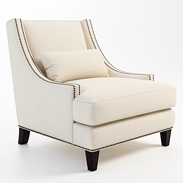 Deluxe Delfi Armchair: Comfort meets Elegance 3D model image 1 