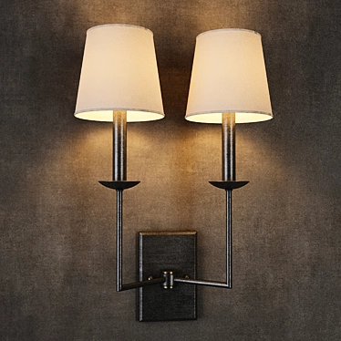 Stylish Thaddeus Sconce: SN049-2-ABG 3D model image 1 