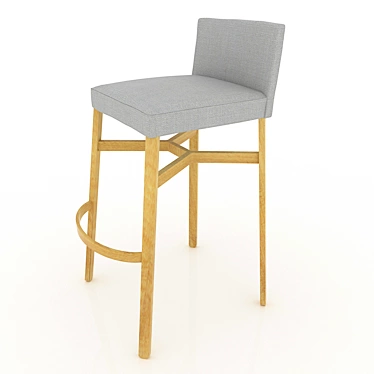 Croissant 577: Stylish Bar Stool 3D model image 1 