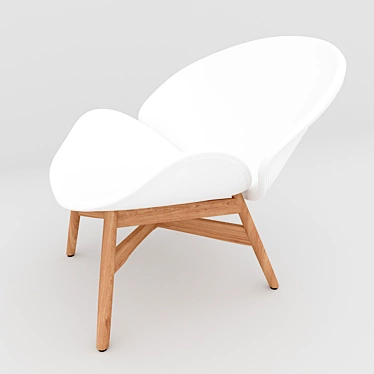 Gloster Dansk Teak Lounge Chair 3D model image 1 