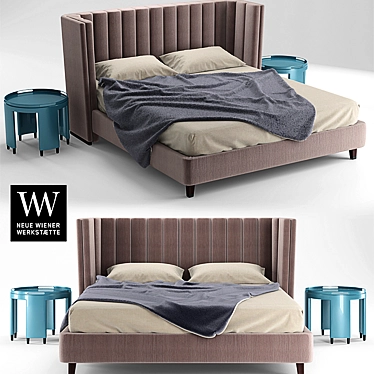 Modern Brooklyn Bed 3D model image 1 