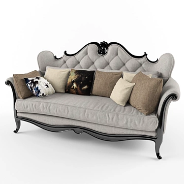 Vintage-Style Sofa 3D model image 1 