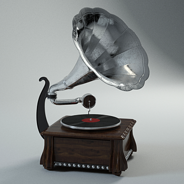 Title: Vintage Gramophone Replica 3D model image 1 