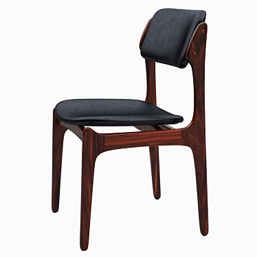 Elegant Danish Rosewood Dining Chair 3D model image 1 