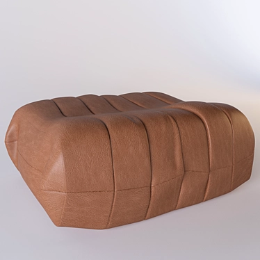 Leather Pouf: Stylish and Functional 3D model image 1 