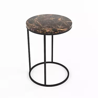 Sleek Stone Side Table 3D model image 1 