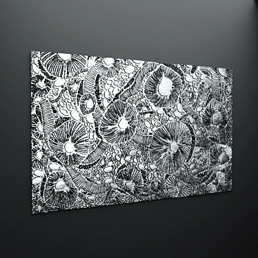 Celestial Carved Wall Panel 3D model image 1 