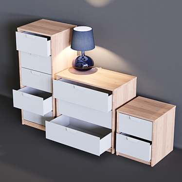 Organize Your Space with IKEA ASKVOL Storage Systems 3D model image 1 