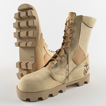 USMC Jungle Boots 3D model image 1 