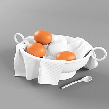 Premium Quality Fresh Eggs 3D model image 1 