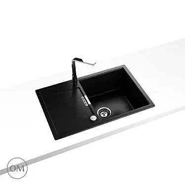 Schock ETON 50D - Durable Cristadur Kitchen Sink 3D model image 1 