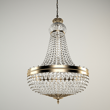 Elegant Crystal Chandelier 3D model image 1 