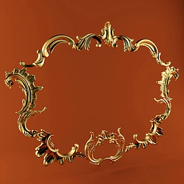 Elegant Carved Frame 3D model image 1 