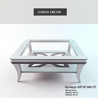 Garda Decor Mirror Coffee Table 3D model image 1 