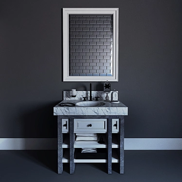 Classics Collection Bathroom Vanity 3D model image 1 