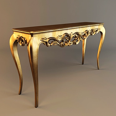 Elegant Vintage Console Table 3D model image 1 