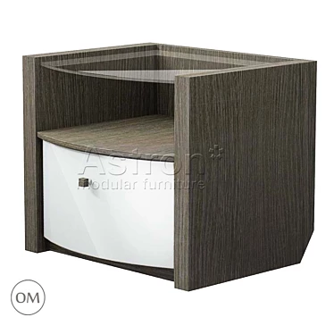 Radius Nightstand: Modern Design 3D model image 1 