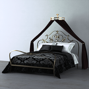 Title: Elegant Classic Bed Lavitta 3D model image 1 
