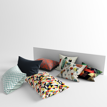 Modern Interior Pillows - 3 Sizes 3D model image 1 