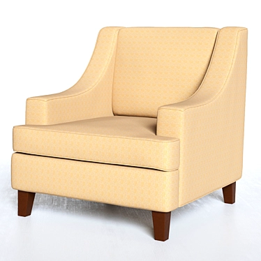 Elegant Microfiber Chair in Taupe 3D model image 1 