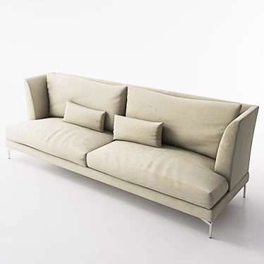 Elegant Milan Sofa - Luxurious and Spacious 3D model image 1 