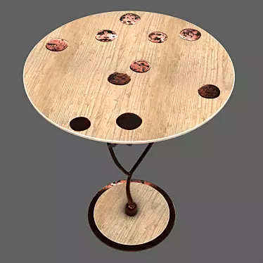 Stylish Wooden Table 3D model image 1 