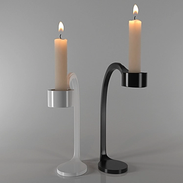 Minimalist Candle Holder Set 3D model image 1 