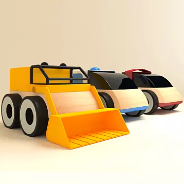 Lillabu Toy Cars: Fun and Imaginative Play 3D model image 1 