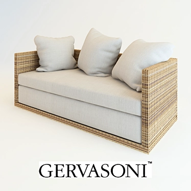 Gervasoni Net 82: Stylish Woven Sofa 3D model image 1 