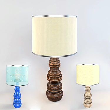 Elegant Ceramic Table Lamp 3D model image 1 