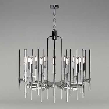 Hudson Valley Bari Chandelier - Elegant Illumination 3D model image 1 