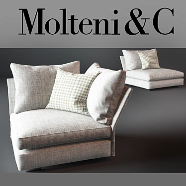Modern Holiday Sofa: Sleek Design 3D model image 1 