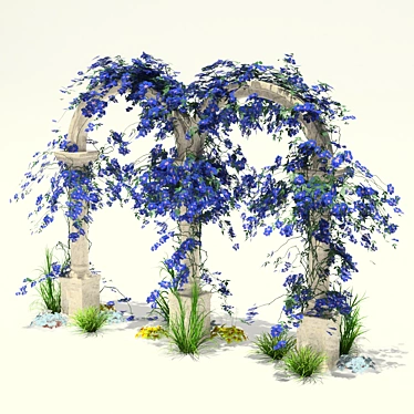 Gorgeous Clematis Vine: Perfect for Gardens 3D model image 1 