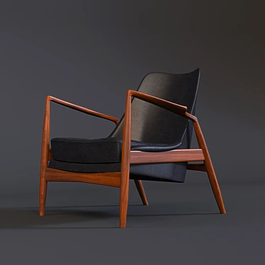 Sleek Seal Lounge Chair 3D model image 1 