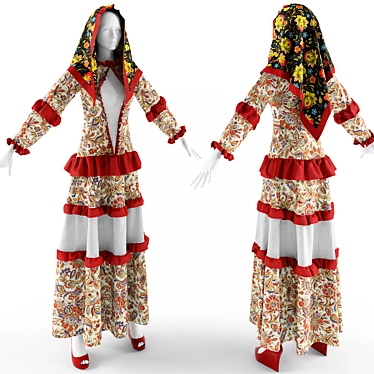 Women dress in Russian style