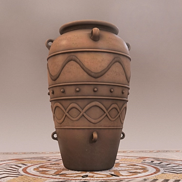 Authentic Minoan Pithos Vessel 3D model image 1 