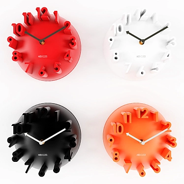 Modern Square Wall Clock 3D model image 1 