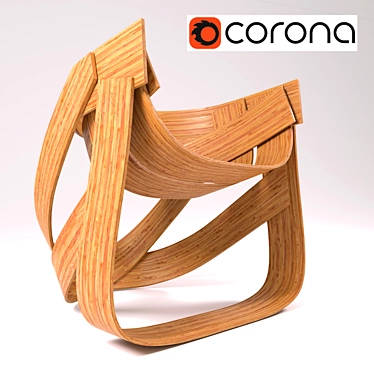 Braided Bamboo Chair: Remy's Innovations 3D model image 1 