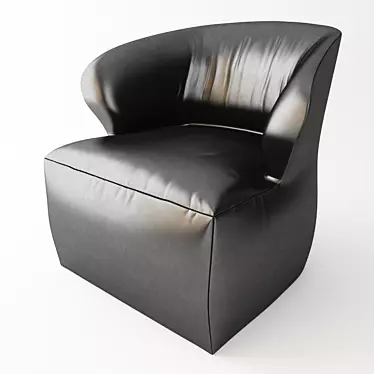 Leather Armchair Elegance 3D model image 1 