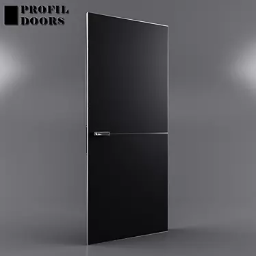 Elegant Matte Black Profil Doors 3D model image 1 