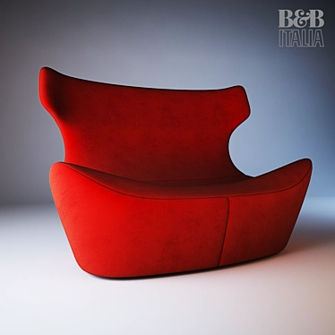 B&B Italia Love Papilio: Stylish Sofa by Naoto Fukasawa 3D model image 1 