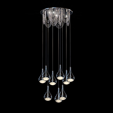 Odeon Alna 2568/13: Elegant Crystal Pendant Light 3D model image 1 