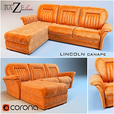 Italian Design Sofa Lincoln: Ultimate Comfort & Quality 3D model image 1 