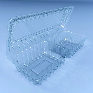 Title (English): Dual Disposable Food Container 3D model image 1 