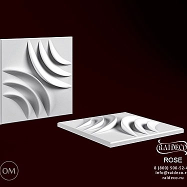 Elegant 3D Gypsum Panels 3D model image 1 