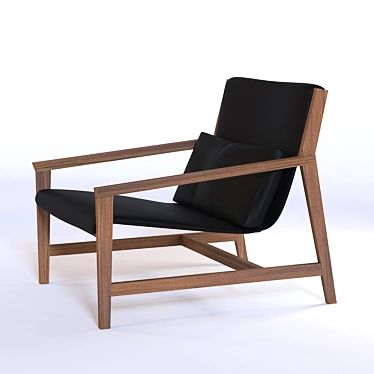 Thames Lounge Chair: Modern Comfort in Elegant Design 3D model image 1 