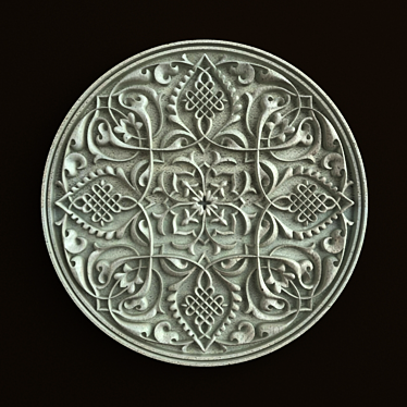 Exquisite Arabic Carving Ornament 3D model image 1 